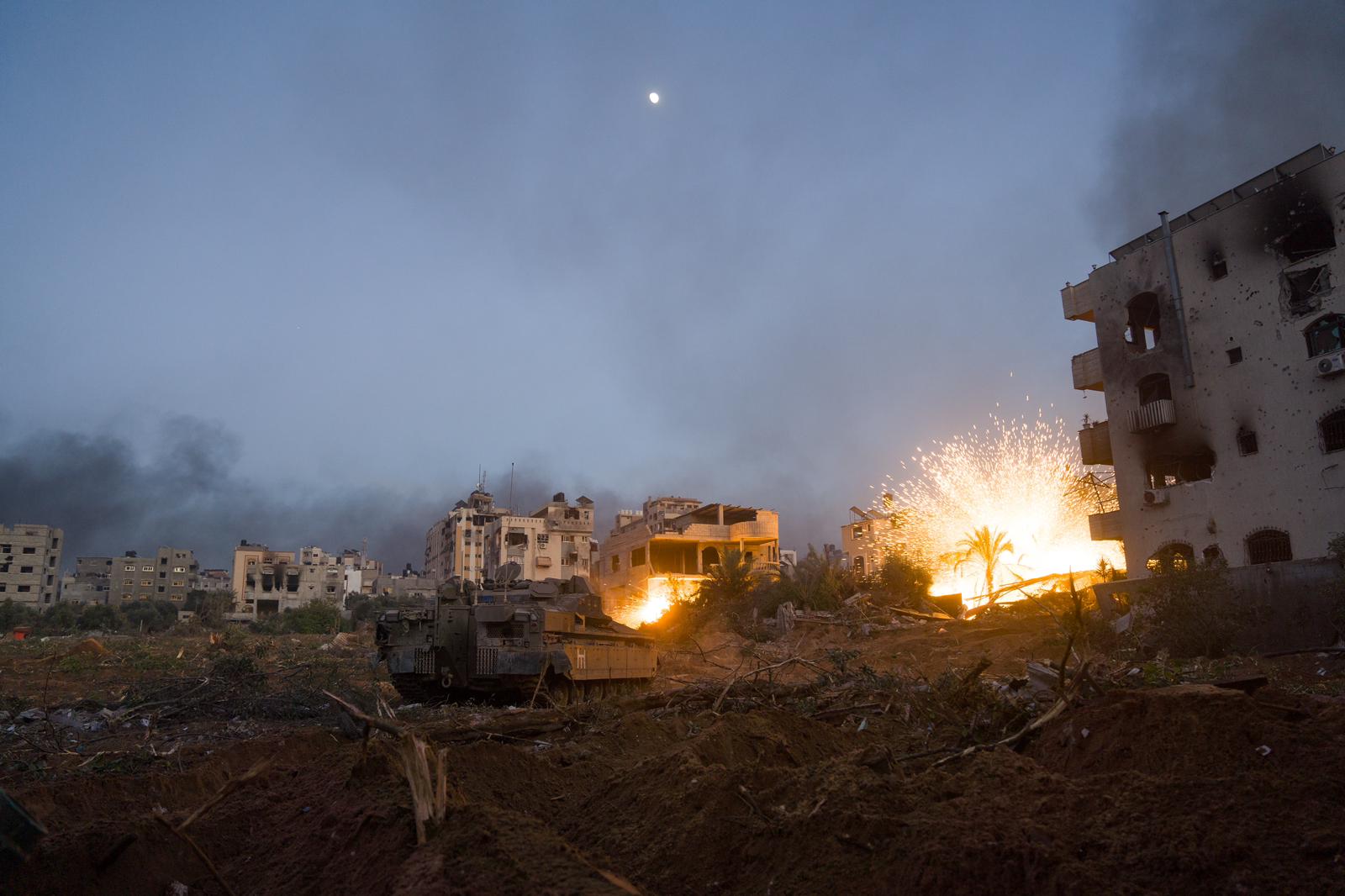Údery izraelské armády v Pásmu Gazy. 3. 12. 2023. Foto: Izraelské obranné síly
