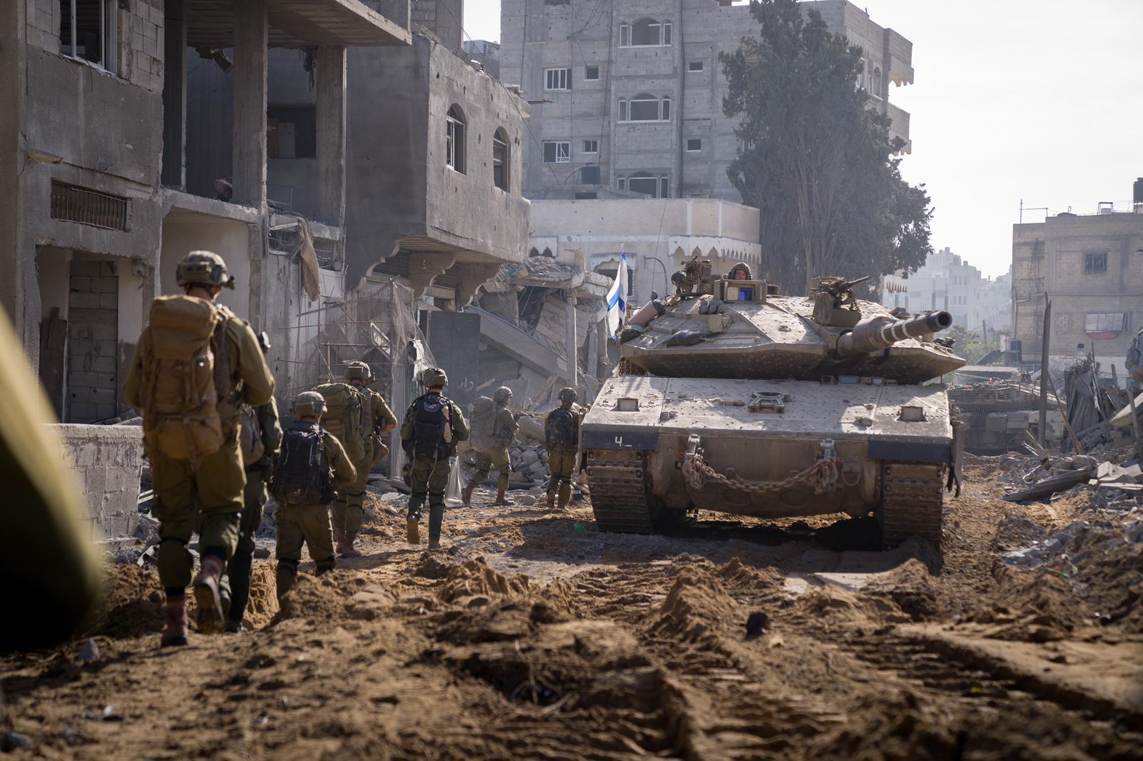 Jednotky brigády Nachal v Džabalíji v severní části Pásma Gazy. 6. 12. 2023. Foto: Izraelské obranné síly